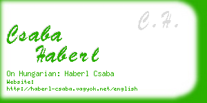 csaba haberl business card